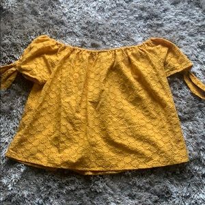 Yellow off the shoulder top